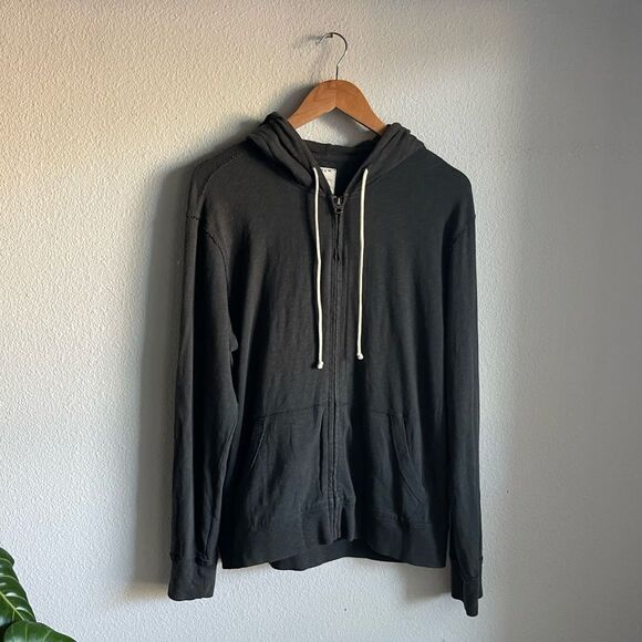 J. Crew Factory Other - J. Crew Factory Ringspun Jersey Cotton Zip Up Hoodie in Charcoal Grey